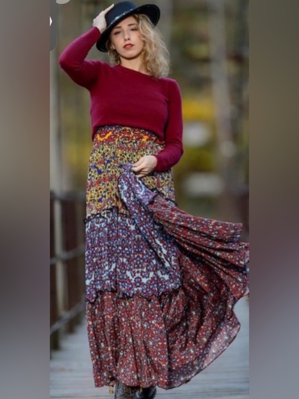 BHANUNI BY JYOTI Bohemian Floral Maxi Dress
